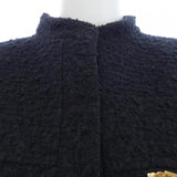 Louis Vuitton, Black, Size 36, Bouclé Wool Officer Jacket, Wool, 36, Black