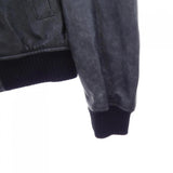 Louis Vuitton, Black, Size 48, Vintage Effect Leather Track Top Jacket, Lamb Leather, 48, Black