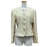 MON GRÉ, Yellow, Size 9AR, Tweed Jacket, Wool Rayon Nylon, Size 9AR, Yellow
