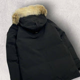 Canada Goose Jasper 3438JM, Black, Size L, Down Jacket with Fur Trim, Polyester Wool, Size L, Black