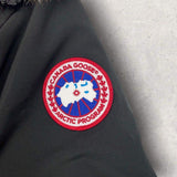 Canada Goose Jasper 3438JM, Black, Size L, Down Jacket with Fur Trim, Polyester Wool, Size L, Black