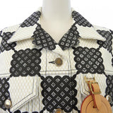 Louis Vuitton, White Black Beige, Size 36, Women's Jacket, 36, White Black Beige