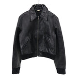 Gucci, Black, Size 36, GG Leather Jacket Blouson, Sheepskin Leather, 36, Black