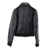 Gucci, Black, Size 36, GG Leather Jacket Blouson, Sheepskin Leather, 36, Black
