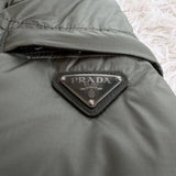 Prada, Khaki, Size L, 2-Way Hooded Down Coat, L, Khaki