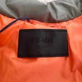 Prada, Khaki, Size L, 2-Way Hooded Down Coat, L, Khaki