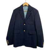 Gucci, Dark Navy x Red, Size 46, Embroidered G-Stripe Jacket, 46, Dark Navy x Red