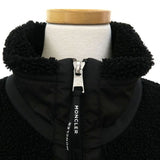 Moncler FELPA2025 Men's Zip-Up Blouson Jacket – Black – Size XL – Used B Condition – Pilling, Stains & Fabric Wear