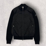 Moncler Knit-Panel, Black, Size L, Jacket, Wool Nylon, Size L, Black