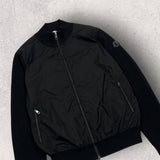 Moncler Knit-Panel, Black, Size L, Jacket, Wool Nylon, Size L, Black