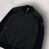 Moncler Knit-Panel, Black, Size L, Jacket, Wool Nylon, Size L, Black