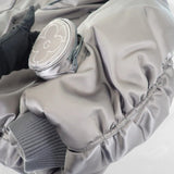 Louis Vuitton, Gray, Size 50, LV Embroidered Oversized Bomber Jacket, Nylon, 50, Gray