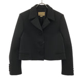 Gucci, Black, Size 38, Wool Neoprene Jacket, Polyester Wool Blend, 38, Black