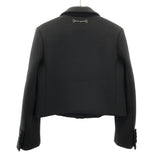 Gucci, Black, Size 38, Wool Neoprene Jacket, Polyester Wool Blend, 38, Black