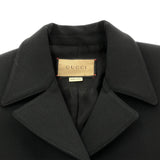Gucci, Black, Size 38, Wool Neoprene Jacket, Polyester Wool Blend, 38, Black