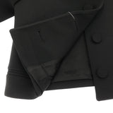 Gucci, Black, Size 38, Wool Neoprene Jacket, Polyester Wool Blend, 38, Black