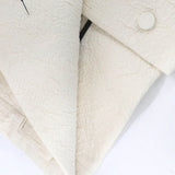 Gucci, Ivory, Size 36, Textured Jacket, Polyester Cotton Nylon Blend, 36, Ivory