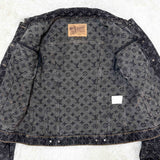 Louis Vuitton, Black, Size 38 (M), Women's Monogram Denim Jacket, Cotton, 38, Black
