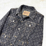 Louis Vuitton, Black, Size 38 (M), Women's Monogram Denim Jacket, Cotton, 38, Black
