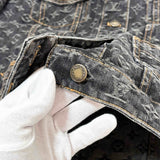 Louis Vuitton, Black, Size 38 (M), Women's Monogram Denim Jacket, Cotton, 38, Black