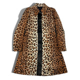 Louis Vuitton, Brown, Size 38, Leopard Technical Wool Coat, Wool, 38, Brown