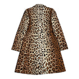 Louis Vuitton, Brown, Size 38, Leopard Technical Wool Coat, Wool, 38, Brown