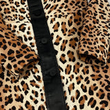 Louis Vuitton, Brown, Size 38, Leopard Technical Wool Coat, Wool, 38, Brown