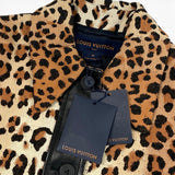 Louis Vuitton, Brown, Size 38, Leopard Technical Wool Coat, Wool, 38, Brown
