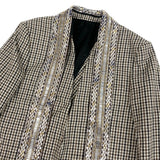 Louis Vuitton, Multicolor, Size 38, Women's Gun Club Check Collarless Jacket, Wool, 38, Multicolor