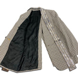 Louis Vuitton, Multicolor, Size 38, Women's Gun Club Check Collarless Jacket, Wool, 38, Multicolor