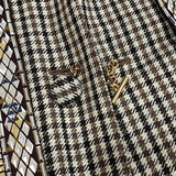 Louis Vuitton, Multicolor, Size 38, Women's Gun Club Check Collarless Jacket, Wool, 38, Multicolor