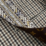Louis Vuitton, Multicolor, Size 38, Women's Gun Club Check Collarless Jacket, Wool, 38, Multicolor