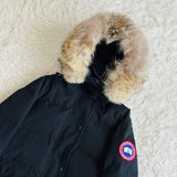 Canada Goose Shelburne Parka, Black, Size S, Women's Long Down Coat, Polyester Cotton Nylon Down Feather Coyote Fur, Size S, Black