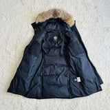 Canada Goose Shelburne Parka, Black, Size S, Women's Long Down Coat, Polyester Cotton Nylon Down Feather Coyote Fur, Size S, Black