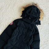 Canada Goose Shelburne Parka, Black, Size S, Women's Long Down Coat, Polyester Cotton Nylon Down Feather Coyote Fur, Size S, Black