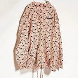 Prada, Pink/Black/Ivory, Size 42, All-Over Print Hooded Blouson Jacket, 42, Pink/Black/Ivory