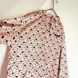 Prada, Pink/Black/Ivory, Size 42, All-Over Print Hooded Blouson Jacket, 42, Pink/Black/Ivory