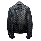 Louis Vuitton, Black, Size 50, LV Quilted Leather Jacket, Leather, 50, Black