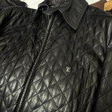 Louis Vuitton, Black, Size 50, LV Quilted Leather Jacket, Leather, 50, Black