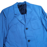 Prada, Light Blue, Size 44R, 3B Tailored Jacket, Cotton, 44R, Light Blue