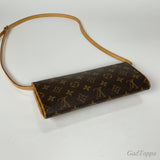 Louis Vuitton Pochette Twin GM Clutch Bag/2-Way Shoulder Bag, Monogram Brown, M51852, Women's - Pre-owned