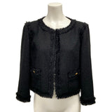 Chanel, Black/Bronze, Size 38 (M), Women's 2011 Tweed Jacket, Wool/Polyester, 38, Black/Bronze