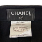 Chanel, Black, Size 34 (S), Women's Lace/Pleated Jacket, Silk, 34, Black