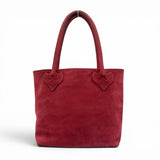Chrome Hearts, Red, FS TOTE Cross Patch Dagger Zip Tote Bag, Suede Leather, Red