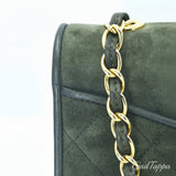 CHANEL Matelassé Coco Mark Suede Leather Chain Mini Shoulder Bag - Pre-owned