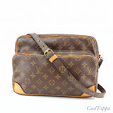 LOUIS VUITTON Shoulder Bag Monogram Nile Brown Women's Used Brand High Brand Vintage