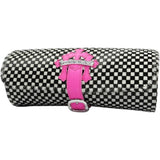 Chrome Hearts, Black and White, Free, Chrome Hearts Jewelry Roll Watch Case with Leather Cross Patch, 8cm x 20cm x 8cm, Black and White
