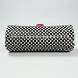 Chrome Hearts, Black and White, Free, Chrome Hearts Jewelry Roll Watch Case with Leather Cross Patch, 8cm x 20cm x 8cm, Black and White