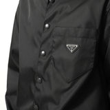 Prada, Black, Men's Re-Nylon Shirt Jacket, Recycled Polyamide, Black