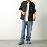 Prada, Black, Men's Re-Nylon 2-Way Shirt Jacket, Recycled Polyamide, Black